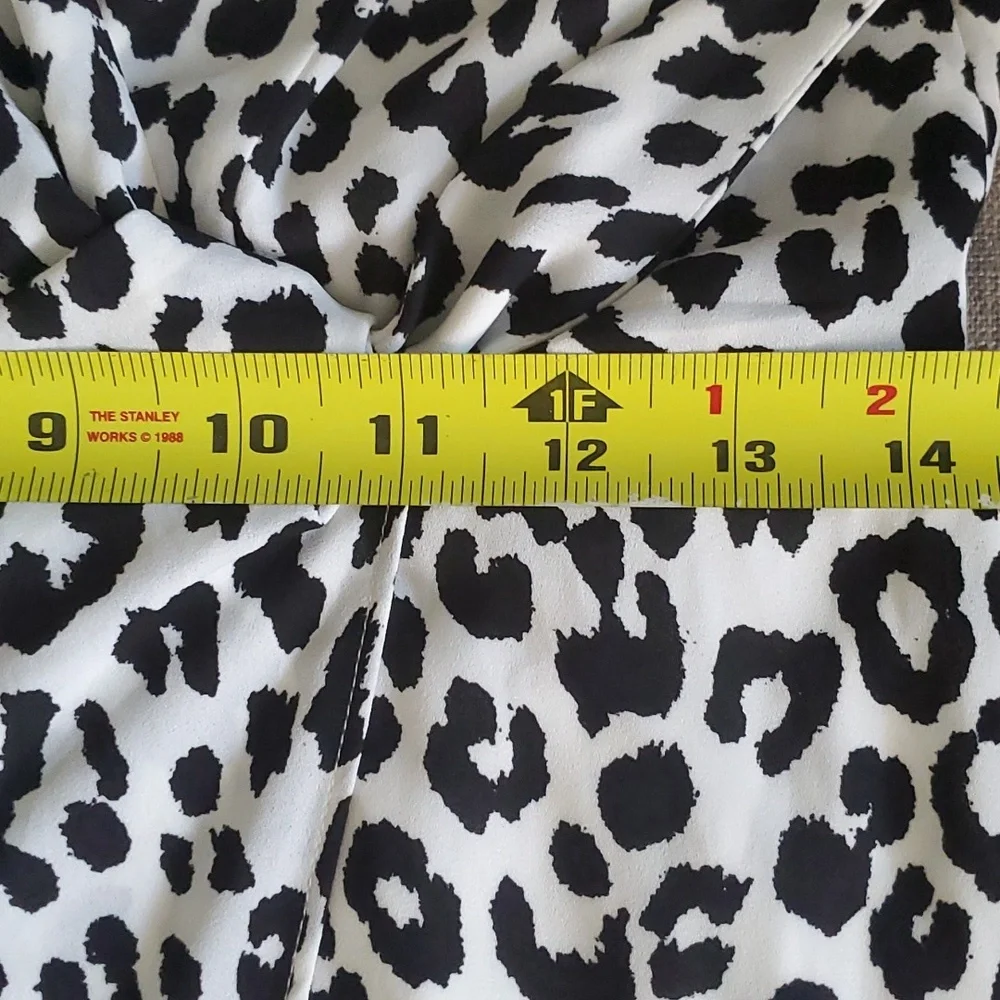 black white faux wrapped dress size s - Picture 8 of 11